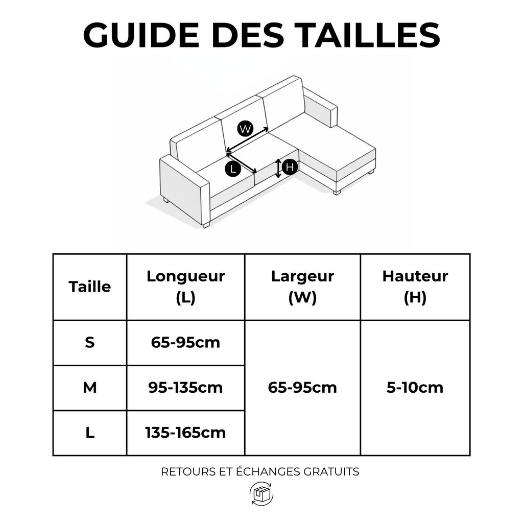 Housse de canapé ajustée anti-poils & griffures