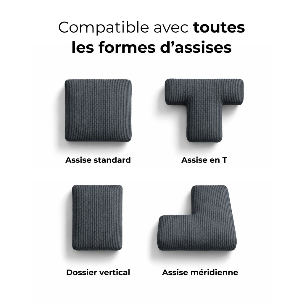 Housse de canapé ajustée anti-poils & griffures